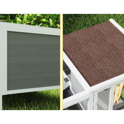 Cusca pentru iepuri PawHut D51-500V90GY (Grey/White) Thumb