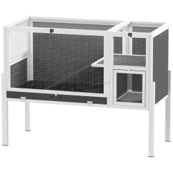 Cusca pentru iepuri Pawhut D51-501V90GY (Grey/White)
