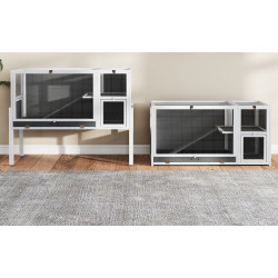 Cusca pentru iepuri Pawhut D51-501V90GY (Grey/White) Thumb