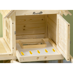 Клетка для кроликов с загоном PawHut D51-358V00ND (Natural) Thumb