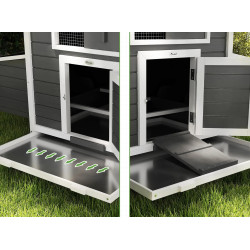 Cotet pentru gaini PawHut D51-065V01GY (Dark Grey/White) Thumb