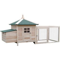 Cotet pentru gaini PawHut D51-092 (Natural/Green)