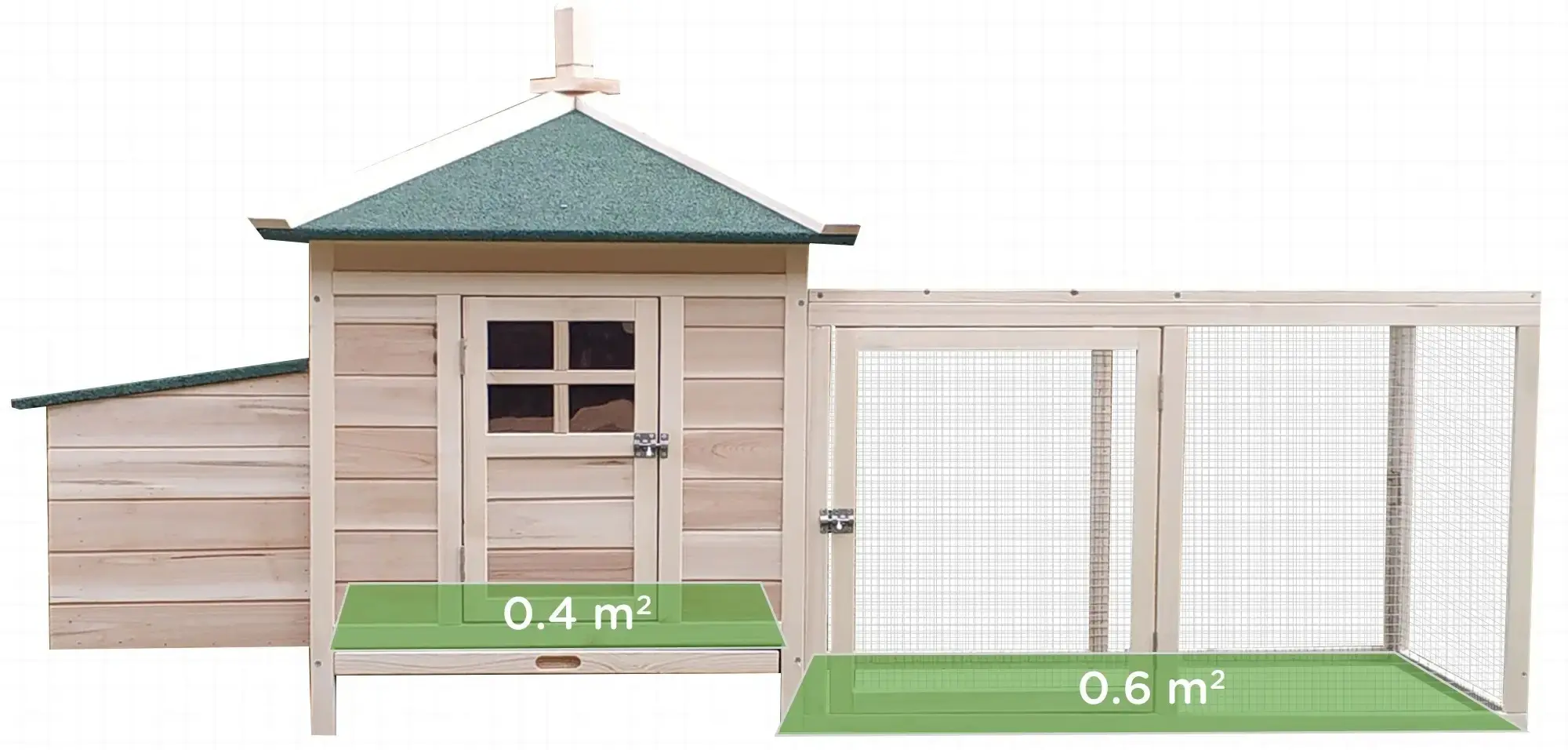 Cotet pentru gaini PawHut D51-092 (Natural/Green) - 9