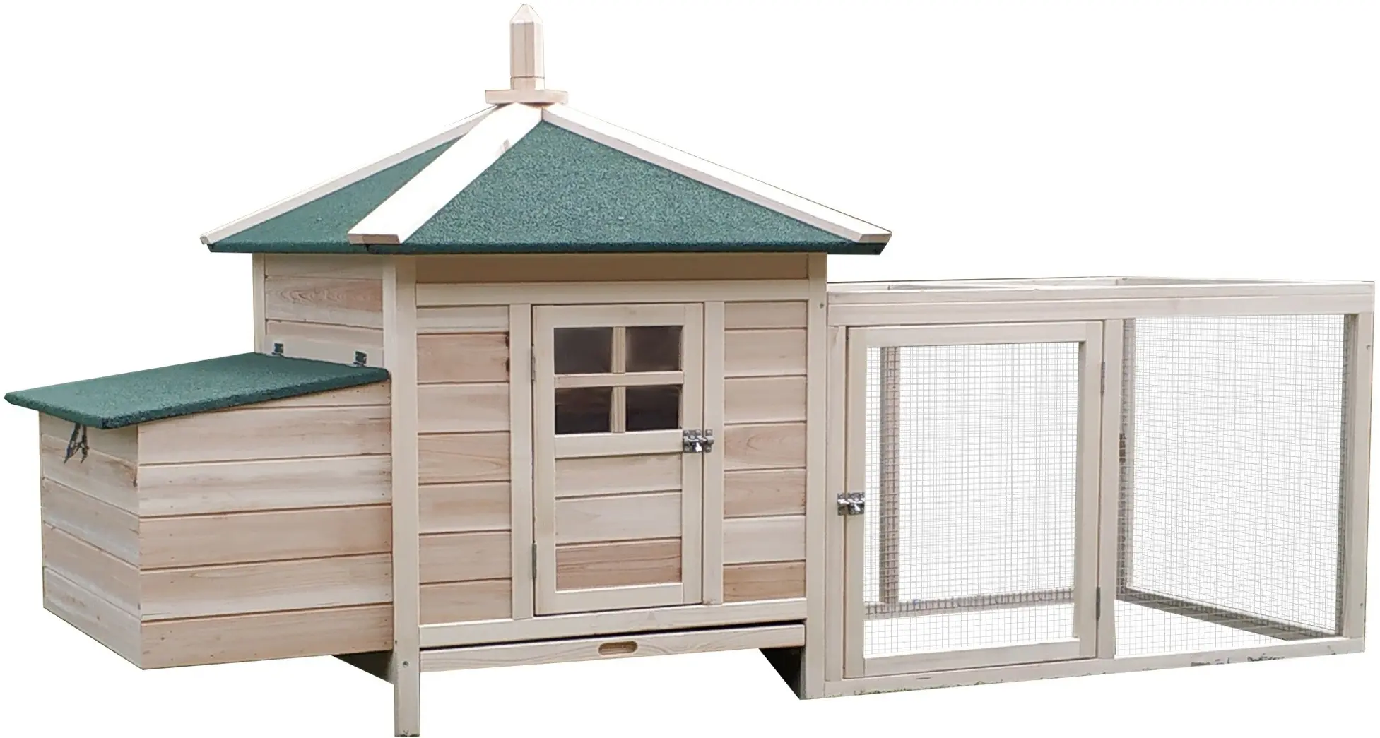 Cotet pentru gaini PawHut D51-092 (Natural/Green)