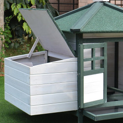 Cotet pentru gaini PawHut D51-092GN (White/Green) Thumb