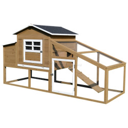 Cotet pentru gaini PawHut D51-100 (Natural)