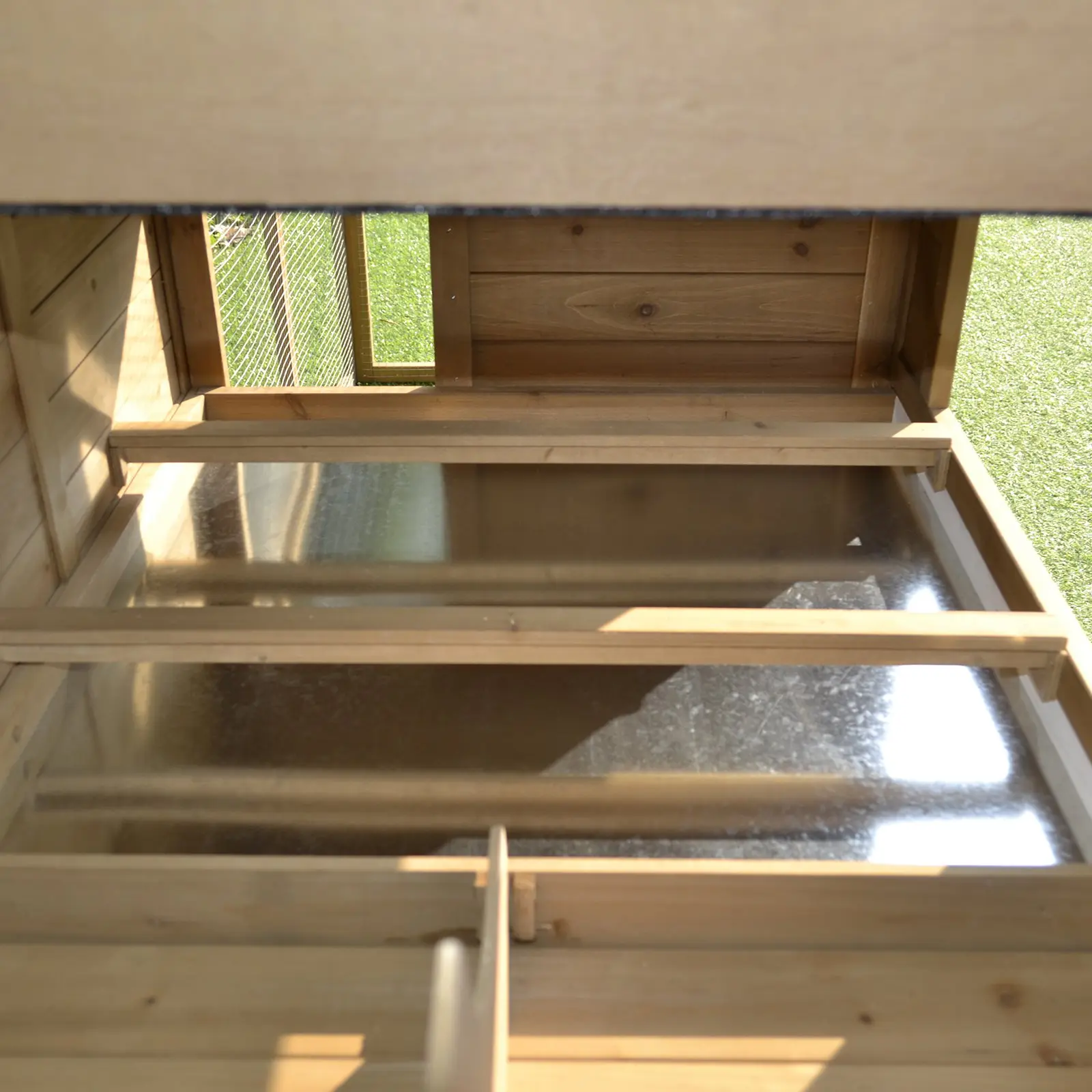 Cotet pentru gaini PawHut D51-100 (Natural) - 9