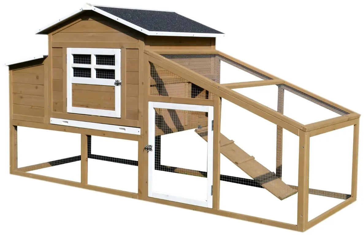 Cotet pentru gaini PawHut D51-100 (Natural)