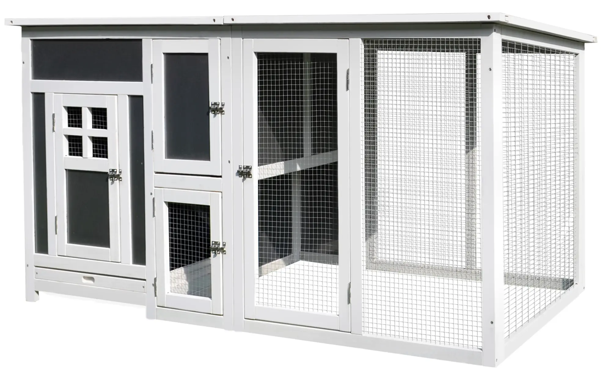 Cotet pentru gaini PawHut D51-104 (Grey/White) - 2