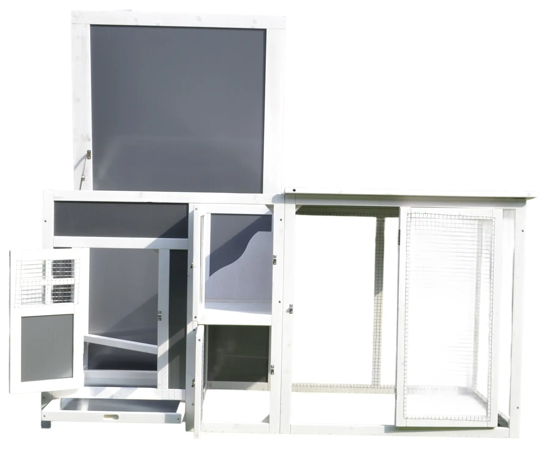 Cotet pentru gaini PawHut D51-104 (Grey/White) - 3