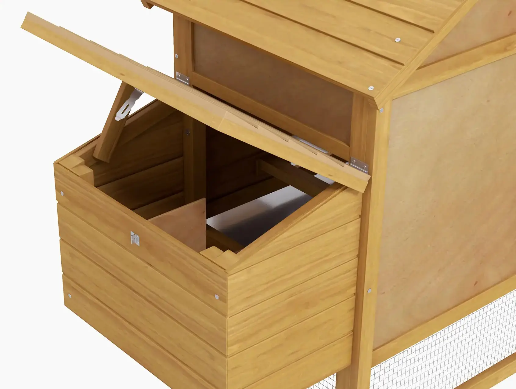 Cotet pentru gaini PawHut D51-108 (Natural) - 5