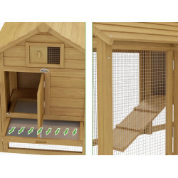 Cotet pentru gaini PawHut D51-108 (Natural) Thumb