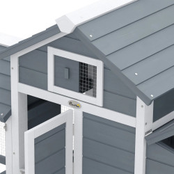 Курятник PawHut D51-108WT (Grey/White) Thumb