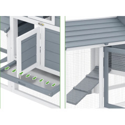 Курятник PawHut D51-108WT (Grey/White) Thumb