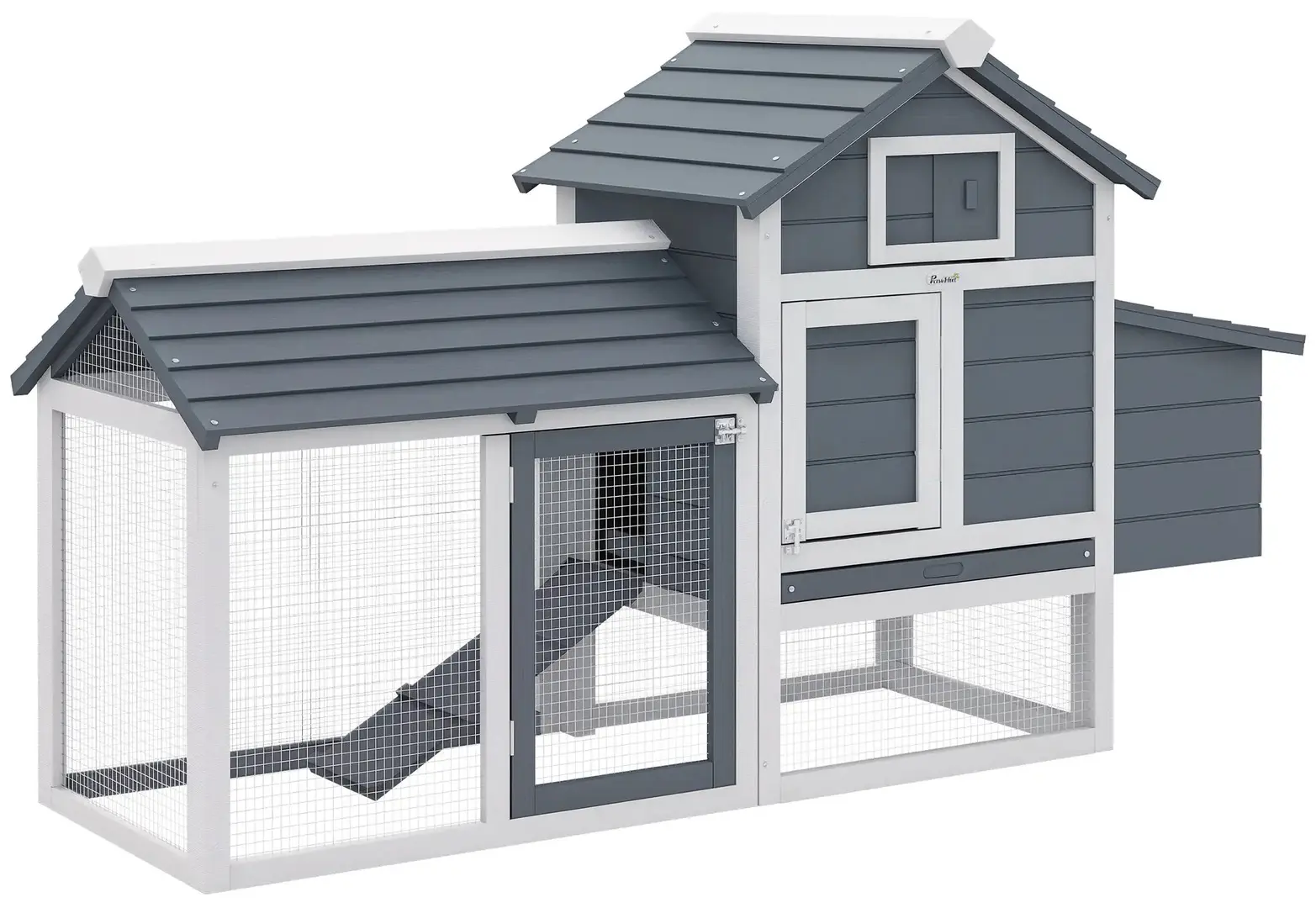 Курятник PawHut D51-108WT (Grey/White)