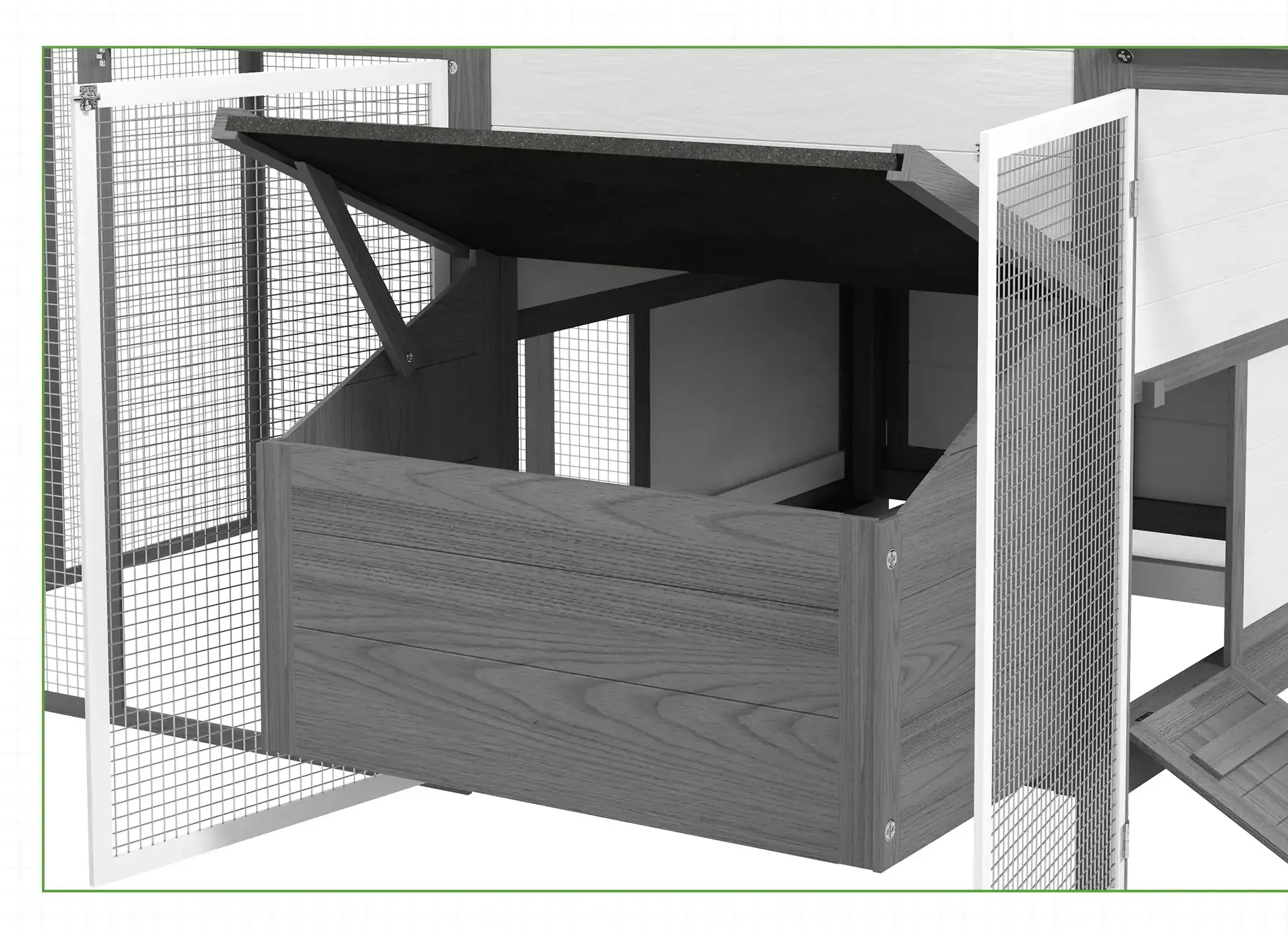 Cotet pentru gaini PawHut D51-130V01GY (Grey) - 4