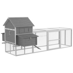 Cotet pentru gaini PawHut D51-150V01GY (Grey/White)