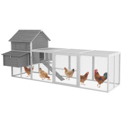 Cotet pentru gaini PawHut D51-150V01GY (Grey/White) Thumb