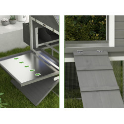 Cotet pentru gaini PawHut D51-150V01GY (Grey/White) Thumb