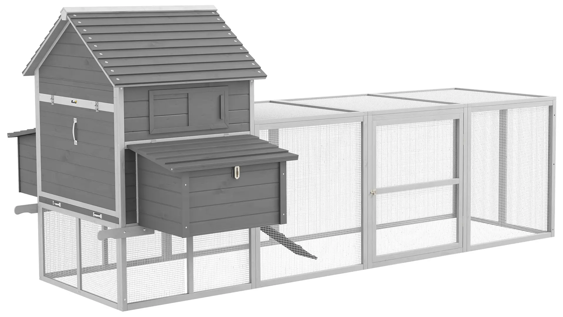 Cotet pentru gaini PawHut D51-150V01GY (Grey/White)