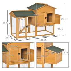 Cotet pentru gaini PawHut D51-191 (Yellow/Green) Thumb