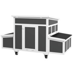 Курятник PawHut D51-409V00CG (Dark Grey/White) Thumb