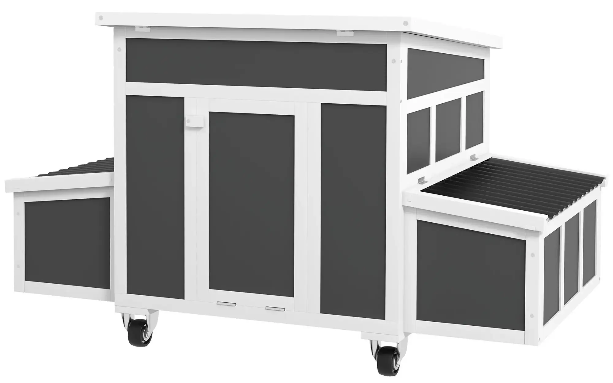 Курятник PawHut D51-409V00CG (Dark Grey/White) - 2