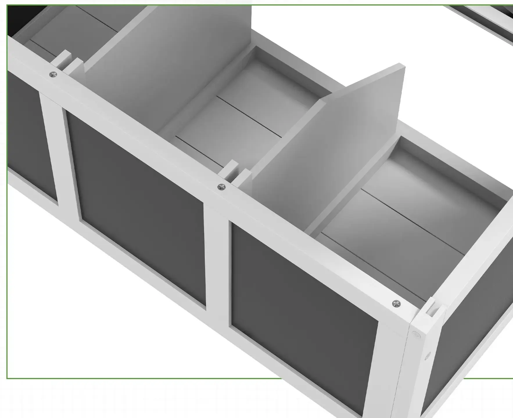 Курятник PawHut D51-409V00CG (Dark Grey/White) - 5