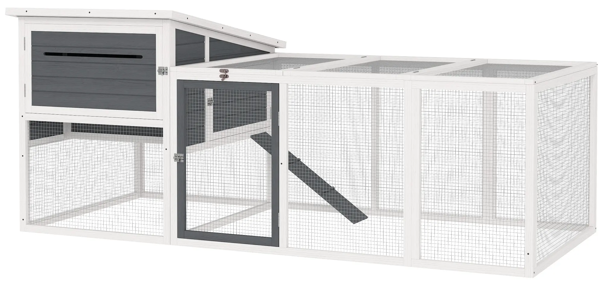 Курятник PawHut D51-452V00GY (Grey/White) - 2