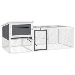 Курятник PawHut D51-452V00GY (Grey/White)