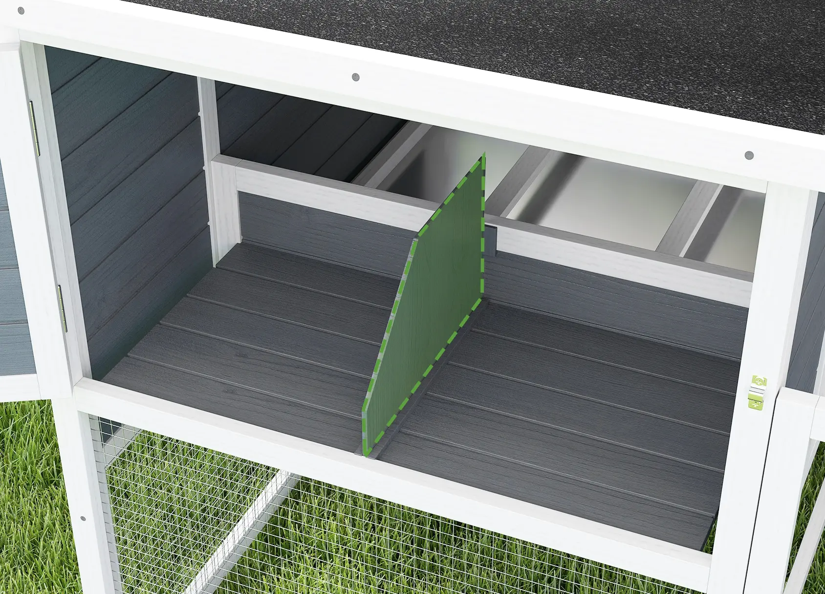 Курятник PawHut D51-452V00GY (Grey/White) - 5