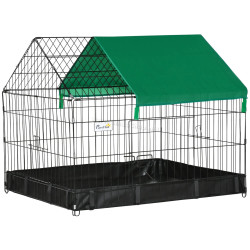 Voliera pentru iepuri si rozatoare PawHut D51-287 (Green/Black)