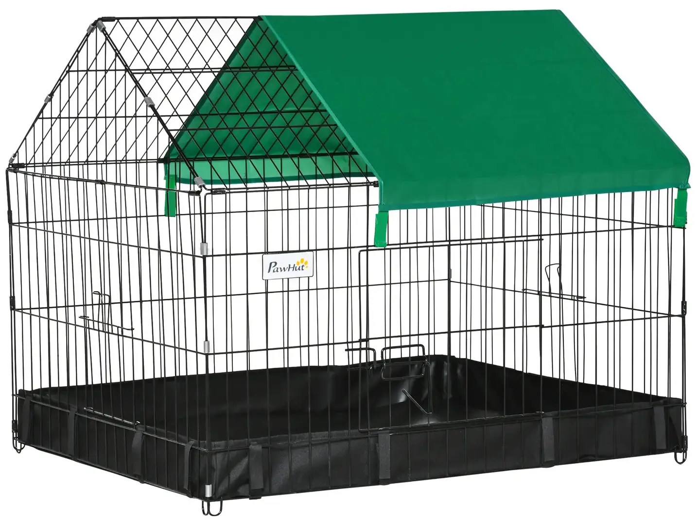 Voliera pentru iepuri si rozatoare PawHut D51-287 (Green/Black)