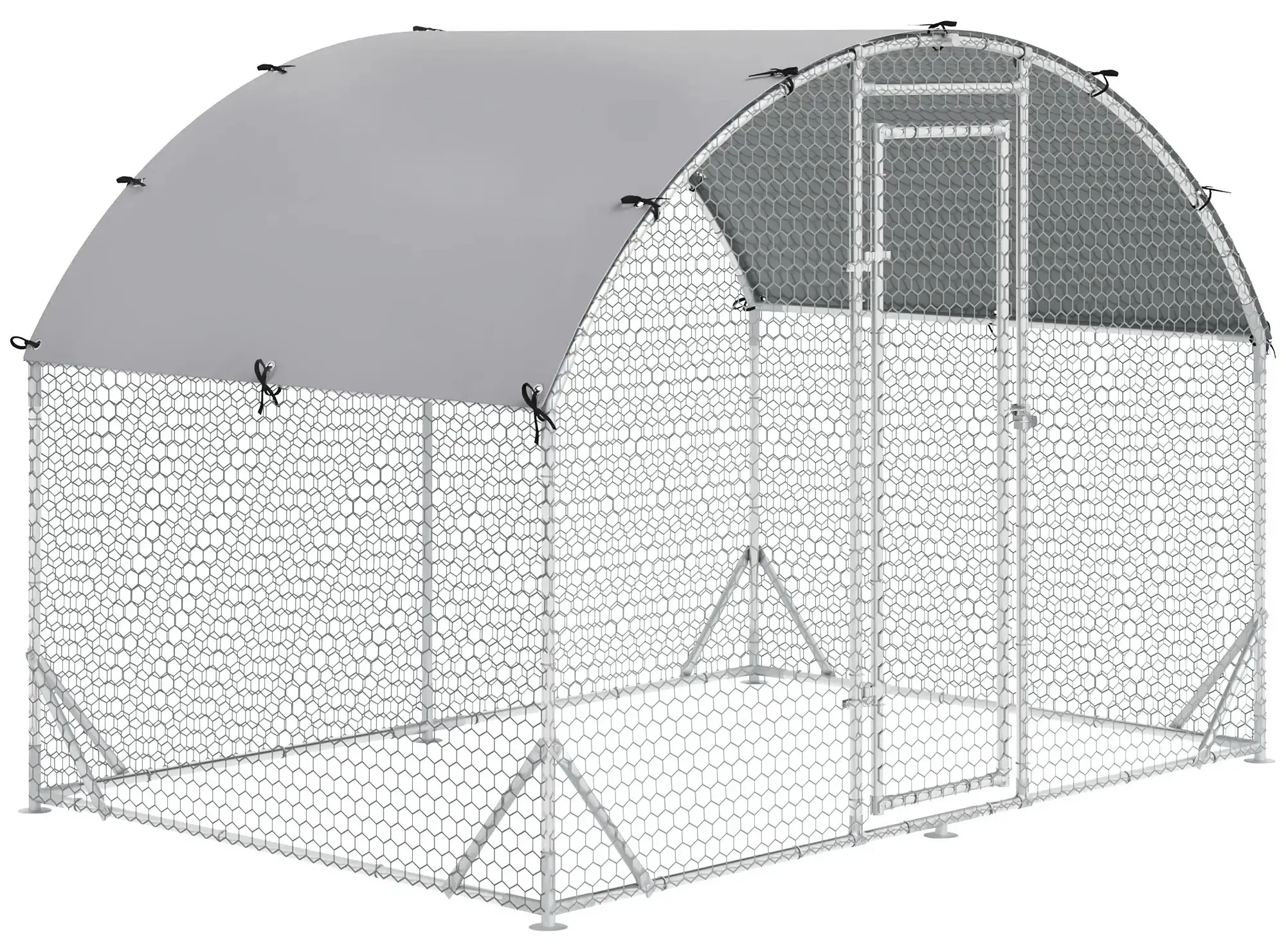 Tarc pentru gaini/iepuri PawHut D51-321 (Silver) - 2