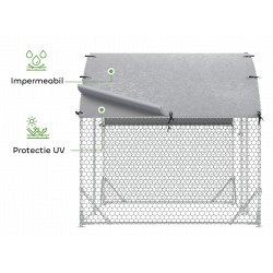 Tarc pentru gaini/iepuri PawHut D51-321 (Silver) Thumb