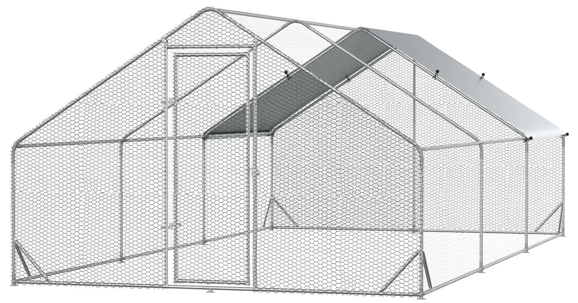 Tarc pentru gaini PawHut D51-277V02 (Silver) - 2