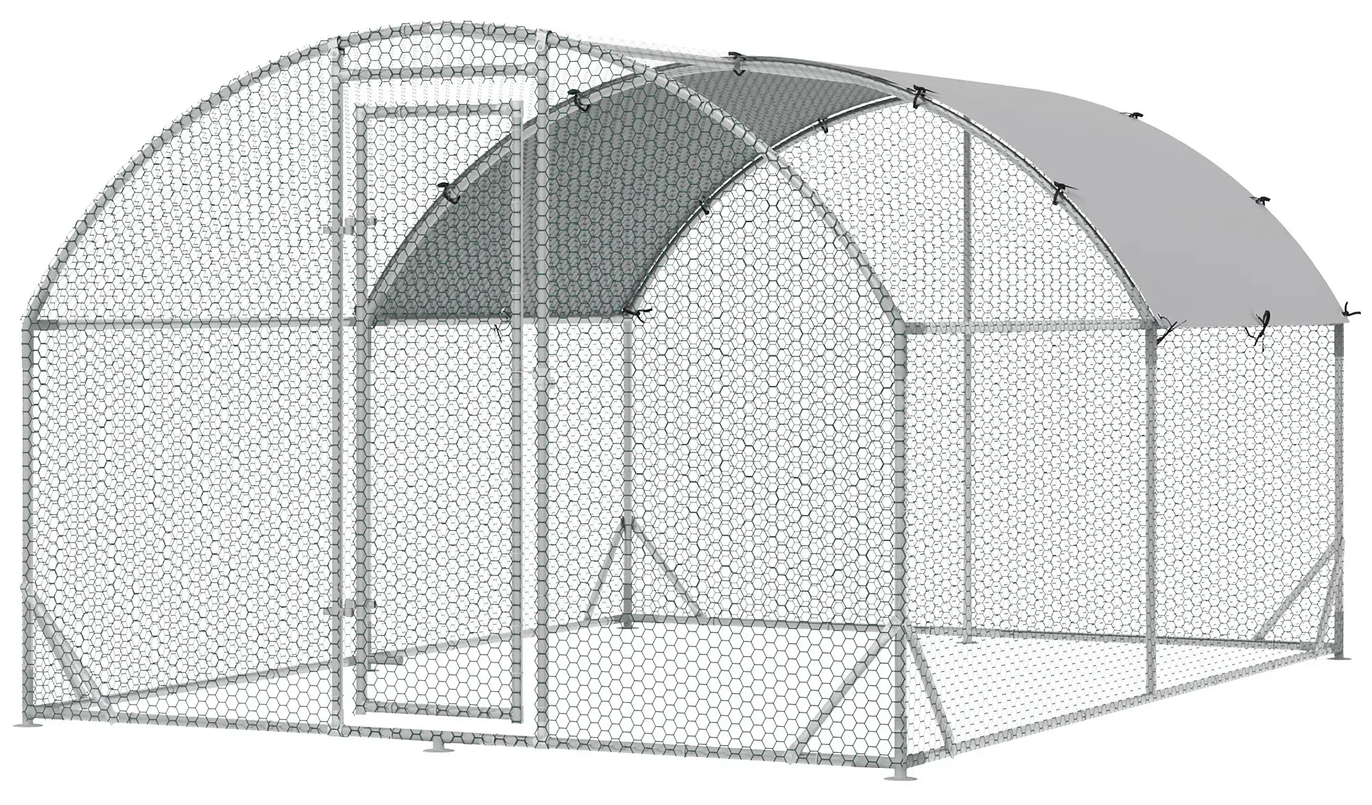 Tarc pentru gaini PawHut D51-321V01 (Silver) - 2