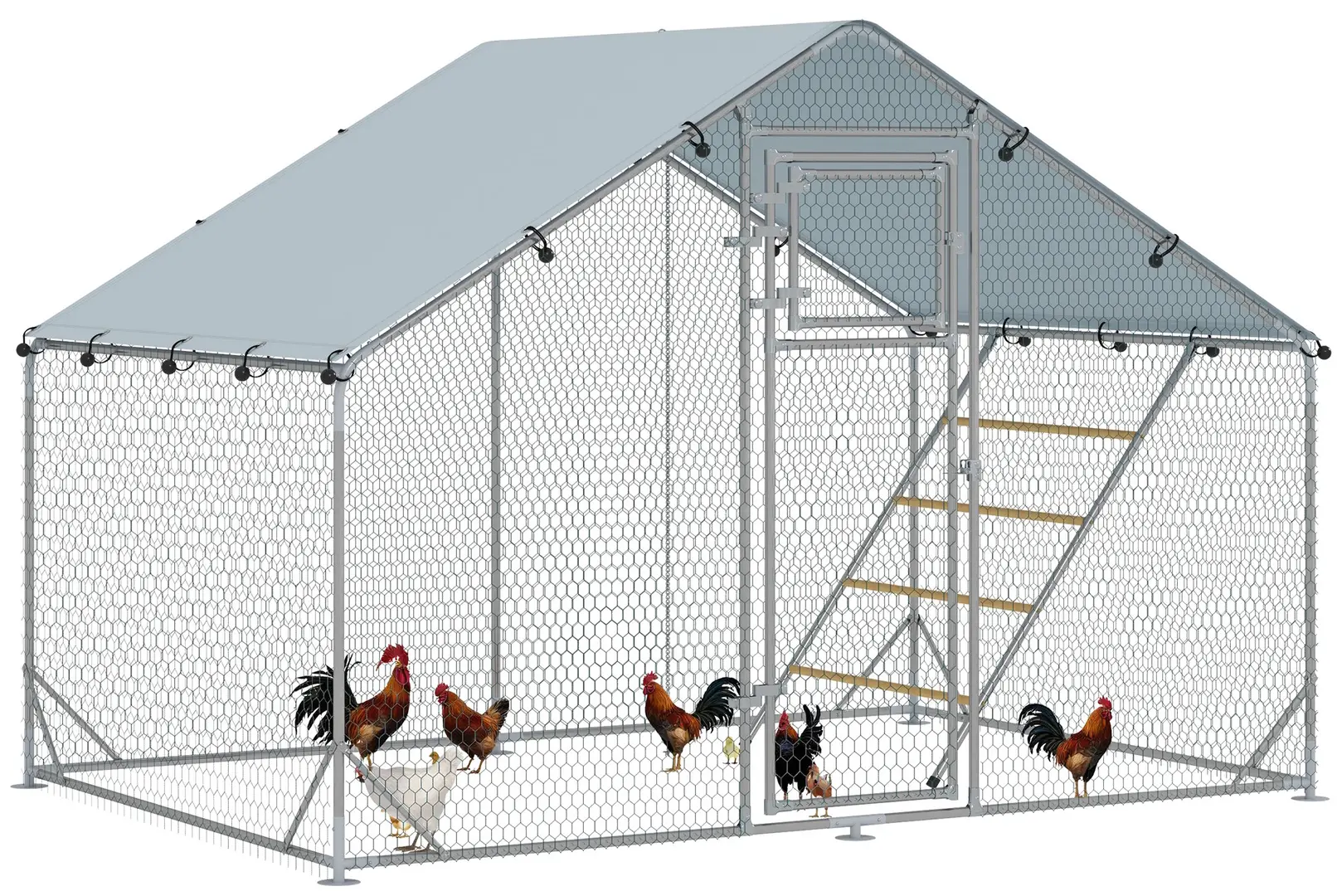 Tarc pentru gaini PawHut D51-436V00SR (Silver)