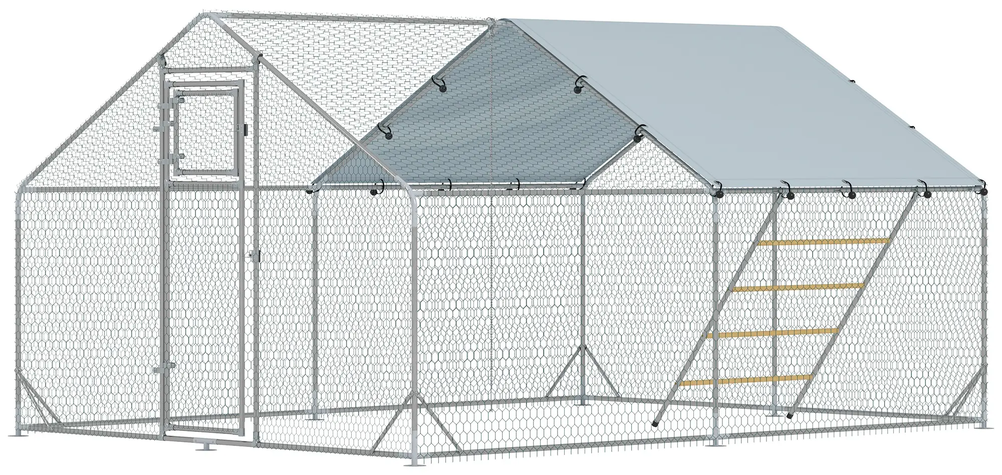 Загон для кур PawHut D51-436V01SR (Silver) - 2