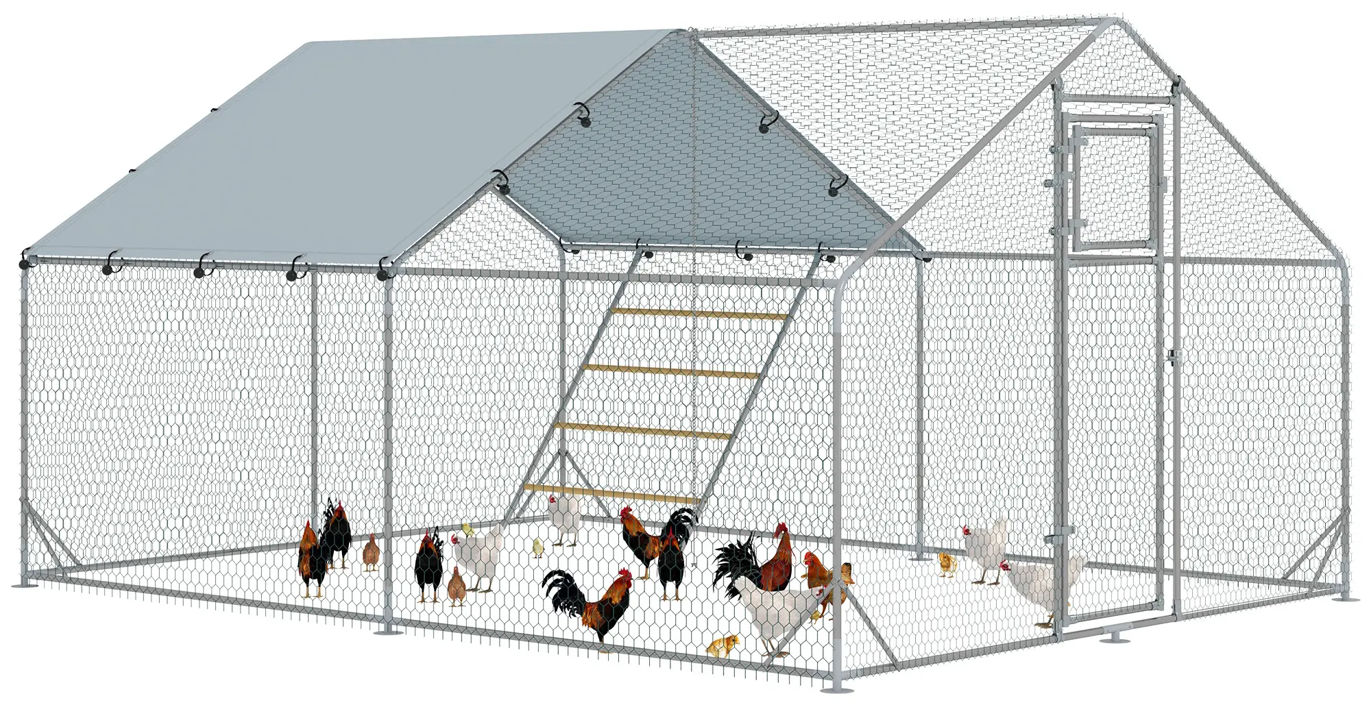 Загон для кур PawHut D51-436V01SR (Silver)