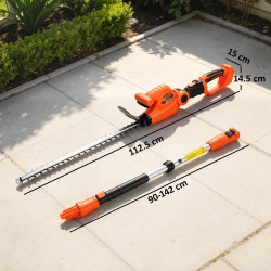 Trimmer pentru gard viu pe acumulator Outsunny 84H-743V90OG Thumb