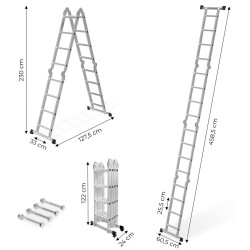 Лестница алюминиевая Modern Home WK4210-4B Thumb