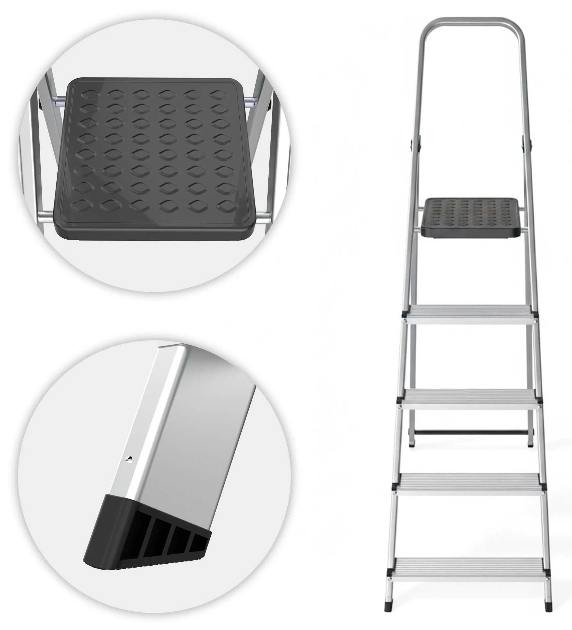 Стремянка Modern Home WK4026-5 (Silver) - 3