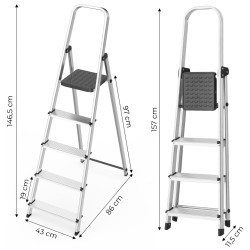 Стремянка Modern Home WK4026-5 (Silver) Thumb