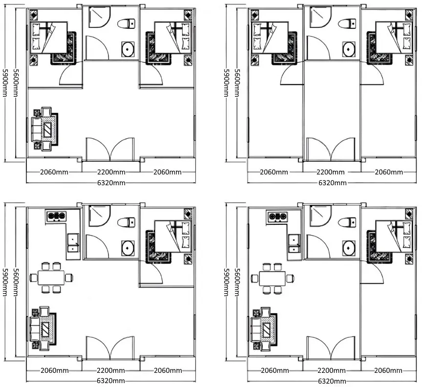Модульный дом-контейнер SMDHouse 20FT 38M2 (Brown) - 4
