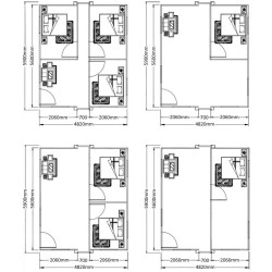 Модульный дом-контейнер SMDHouse 20FT Mini 27.5M2 (White) Thumb