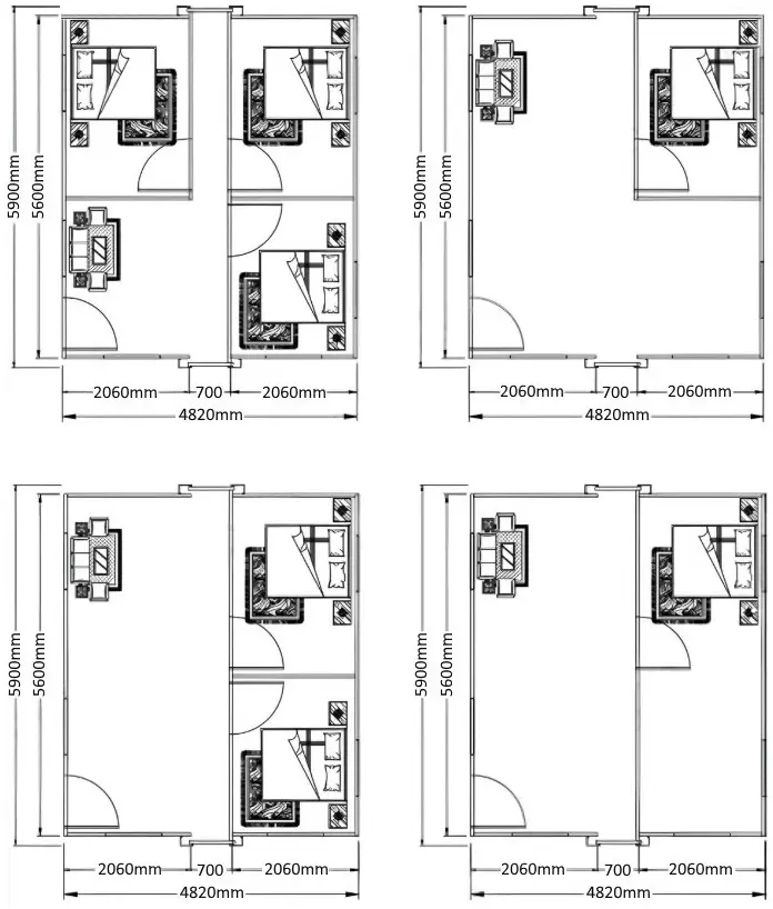 Модульный дом-контейнер SMDHouse 20FT Mini 27.5M2 (White) - 6
