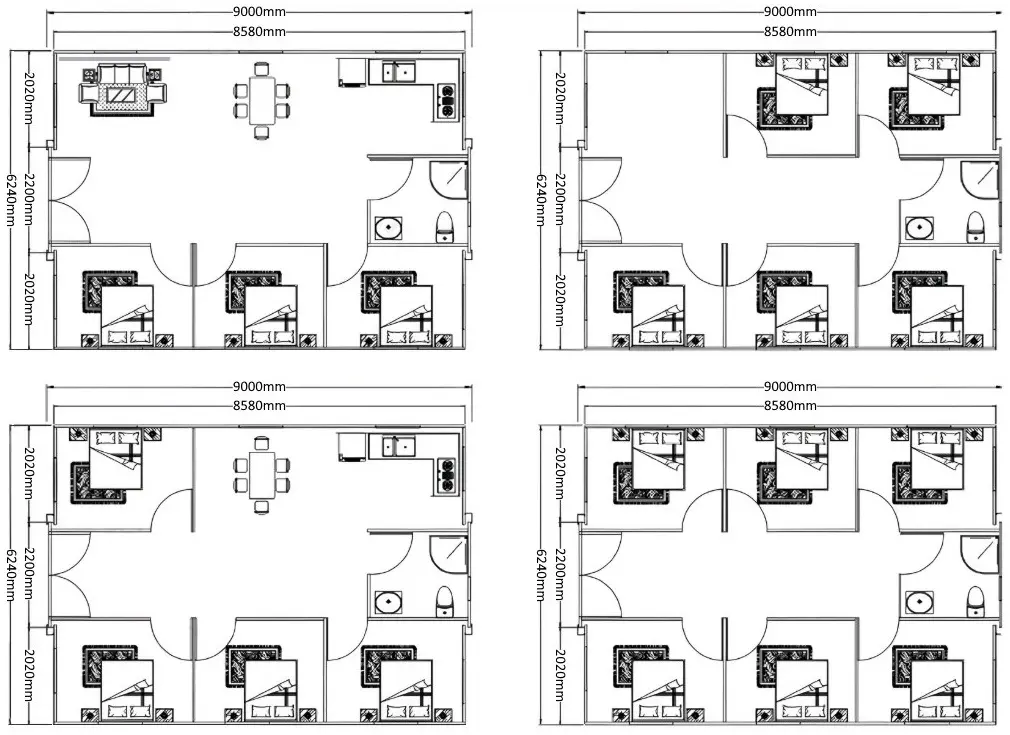 Модульный дом-контейнер SMDHouse 30FT 56M2 (Grey) - 3