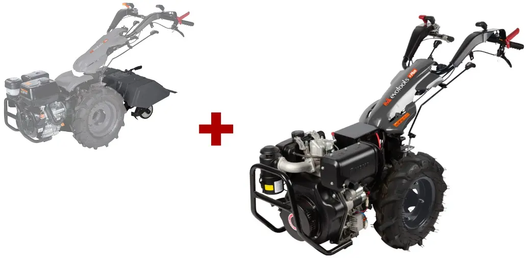 Мотокультиватор Evotools Plus Diesel Kama MTD370 + фреза