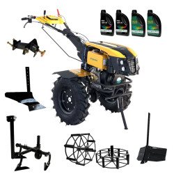 Motocultor Progarden Campo 1273 Alpine V2 + prasitoare + plug de bilonat + plug reversibil + adapter + 2 roti metalice + 4L ulei